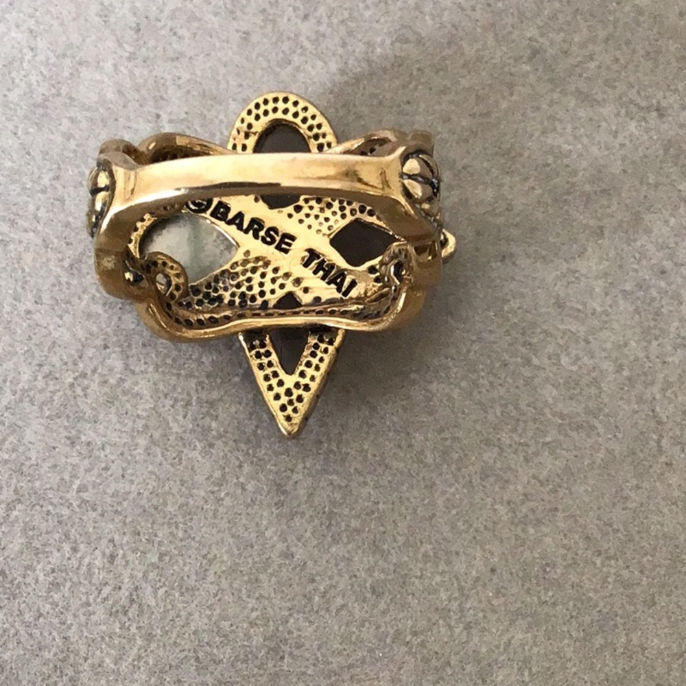 Studio Barse Gold Ring with Black Accents - Picture 4 of 9